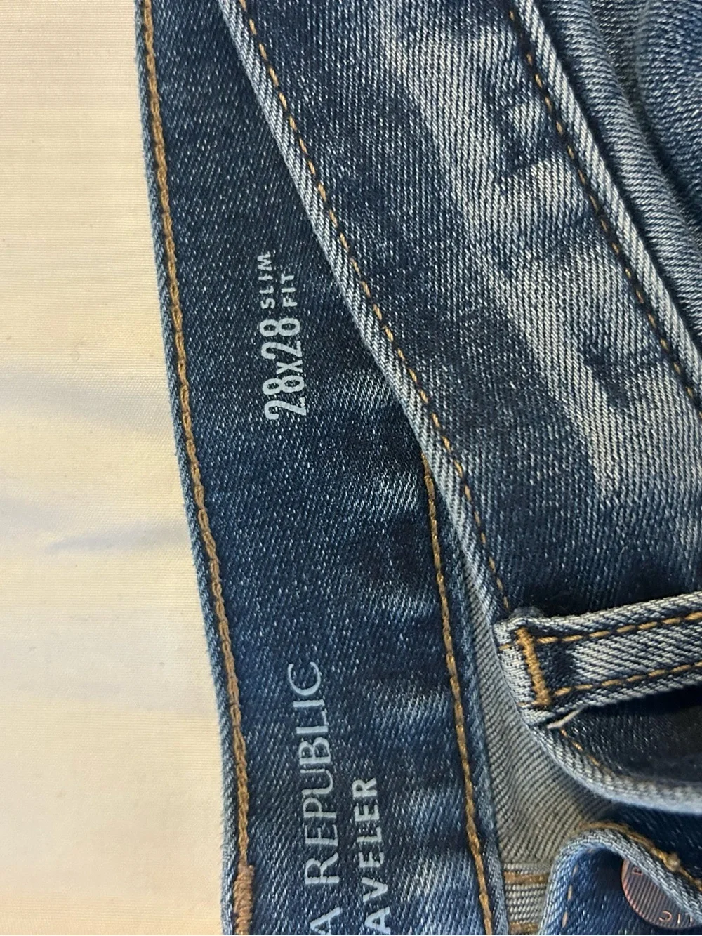 Banana Republic Slim Straight Jeans in Medium Blue Wash